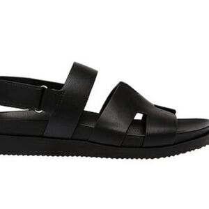 STEVEN by Steve Madden Faun Black Strappy Sandals Sz 8